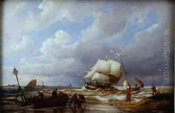 Pampas on the Zuider Zee Oil Painting by Pieter Cornelis Dommerson