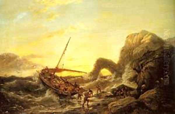 The Shipwreck Oil Painting by Pieter Cornelis Dommerson