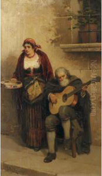 The Gypsy Musicians Oil Painting by Gabriel Puig Roda