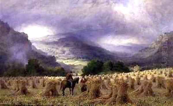 Harvest Time Oil Painting by Charles Grant Davidson