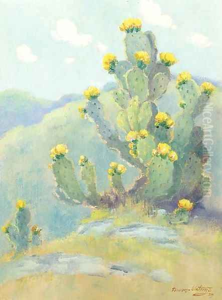 Cactus study Oil Painting by Dawson Dawson-Watson