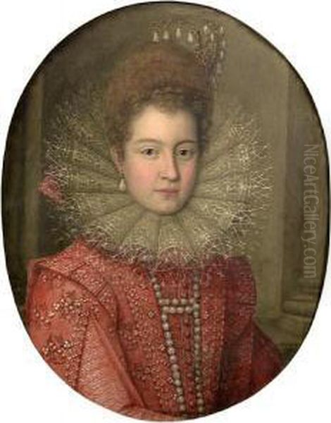 Portrait Of A Noblewoman Oil Painting by Scipione Pulzone