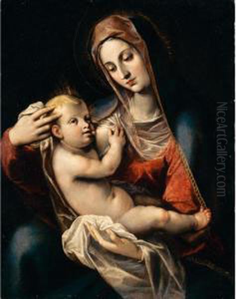 Madonna Col Bambino Oil Painting by Scipione Pulzone