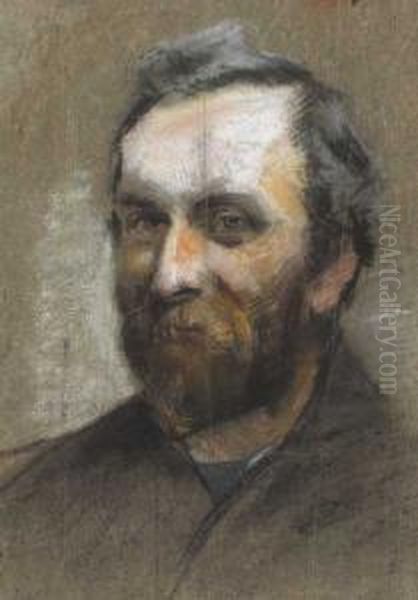 Study For Portrait Of A Bearded Man Oil Painting by Sarah Henrietta Purser