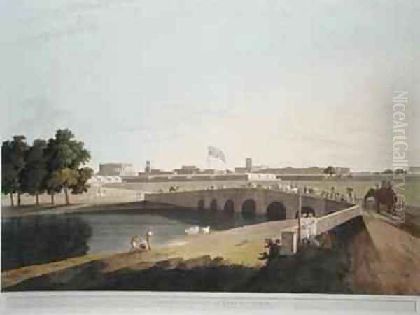 Western Entrance of Fort St George Madras Oil Painting by Thomas Daniell