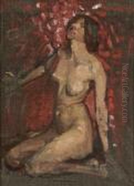 Nude Study Oil Painting by Sarah Henrietta Purser