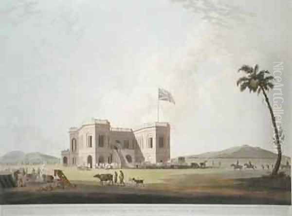 The Assembly Rooms on the Race Ground near Madras Oil Painting by Thomas Daniell