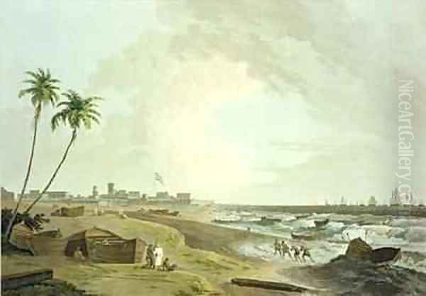 South East View of Fort St George Madras Oil Painting by Thomas Daniell