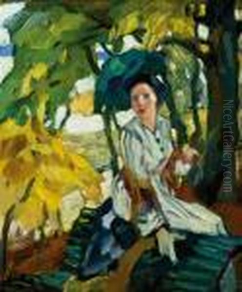 Frieda Oil Painting by Leo Putz