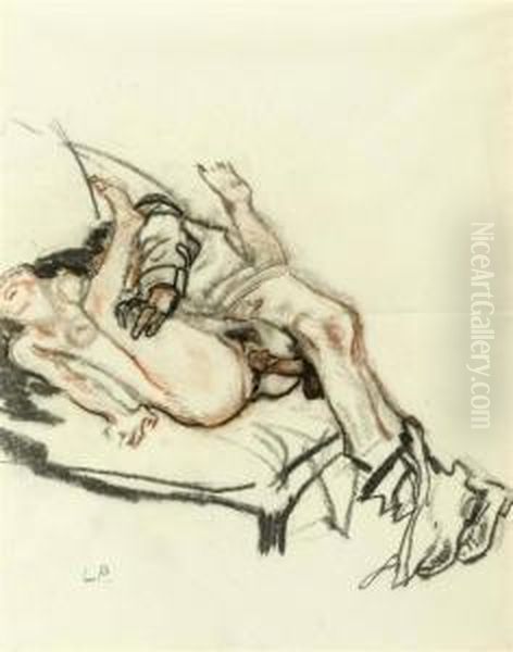 Erotica Oil Painting by Leo Putz