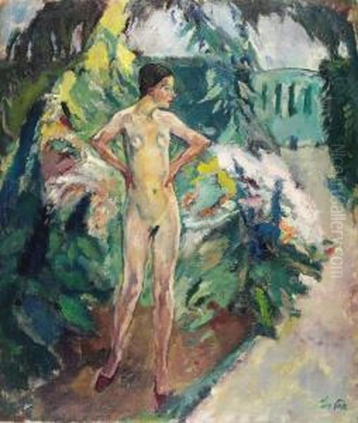 Ein Grauer Tag Oil Painting by Leo Putz