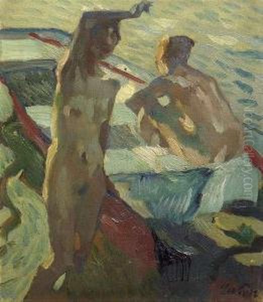 Abendsonne Oil Painting by Leo Putz