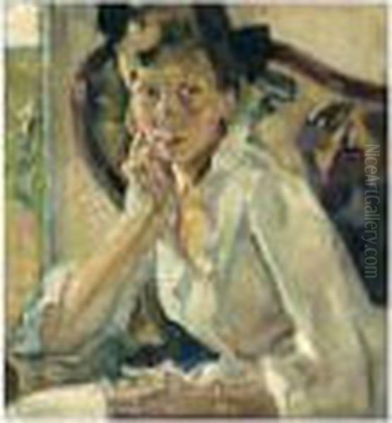 Lisl Oil Painting by Leo Putz