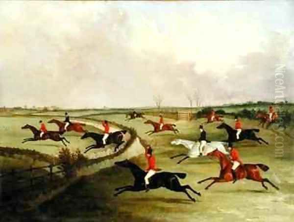 The Quorn Hunt in Full Cry Second Horses Oil Painting by Joshua Dalby