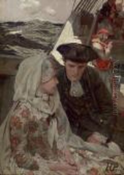 Comforting Words Oil Painting by Howard Pyle