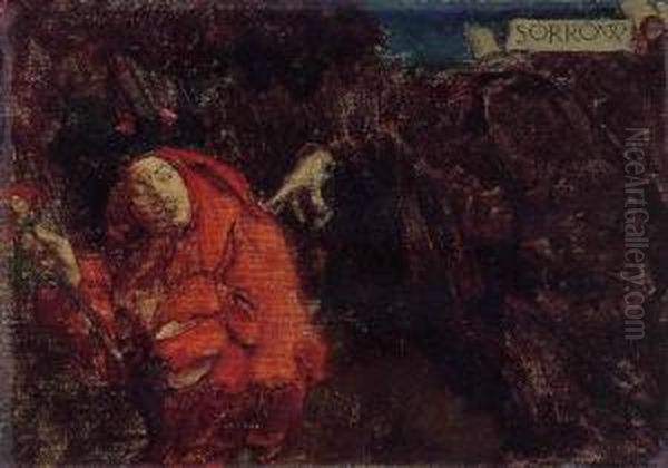 Sorrow Oil Painting by Howard Pyle