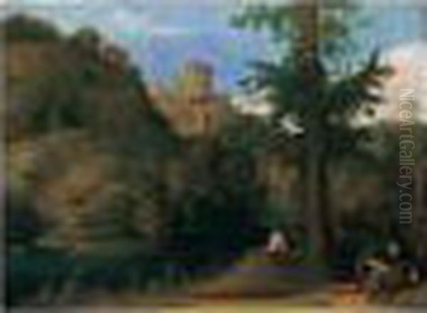 Landscape With The Temptation Of Saint Anthony Oil Painting by Jacob Pynas