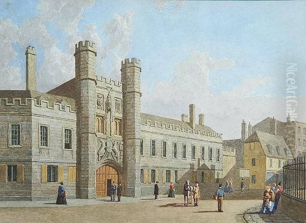 Christ's College, Cambridge Oil Painting by George Pyne