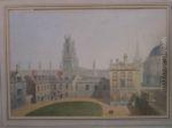 Hertford College, Oxford Oil Painting by George Pyne