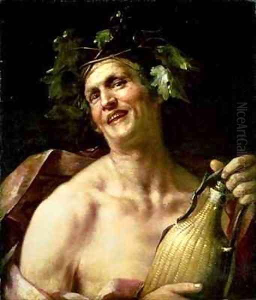 Self Portrait as Bacchus Oil Painting by Jan van Dalen