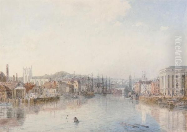 The Docks At Bristol Oil Painting by Thomas Pyne