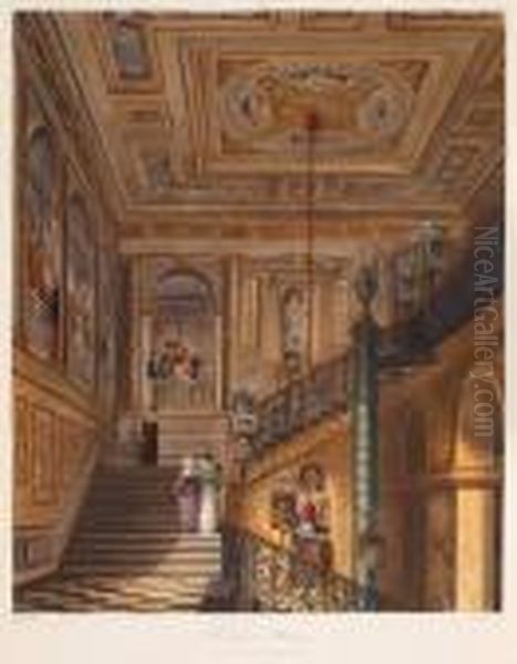 The History Of The Royal Residences Oil Painting by William Henry Pyne