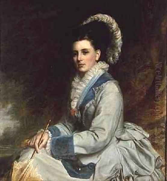 Portrait of Amy May Dicksee Oil Painting by John Robert Dicksee