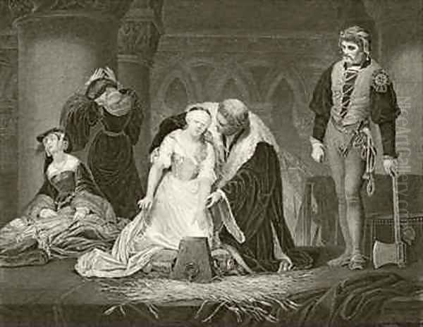 The execution of Lady Jane Grey Oil Painting by Hippolyte (Paul) Delaroche