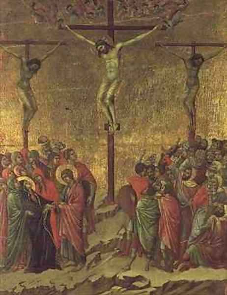 Crucifixion Oil Painting by Buoninsegna Duccio di