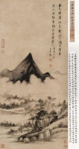 Landscape Of Xiao Xiang Oil Painting by Dong Qichang