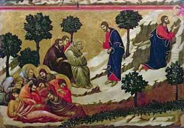 Maesta Agony in the Garden of Gethsemane Oil Painting by Buoninsegna Duccio di