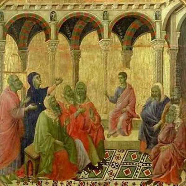 Maesta Christ Among the Doctors Oil Painting by Buoninsegna Duccio di