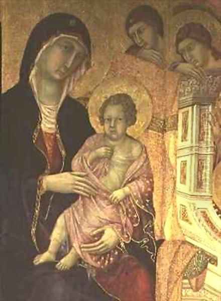 Maesta Madonna and Child Oil Painting by Buoninsegna Duccio di