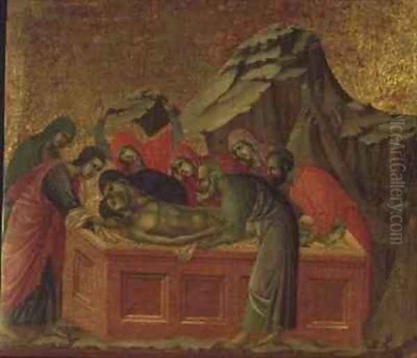 Maesta The Burial of Christ Oil Painting by Buoninsegna Duccio di