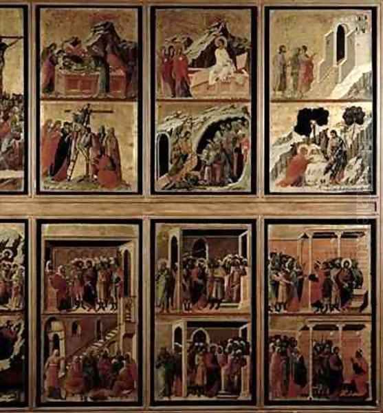 Maesta eleven scenes from the Passion Oil Painting by Buoninsegna Duccio di