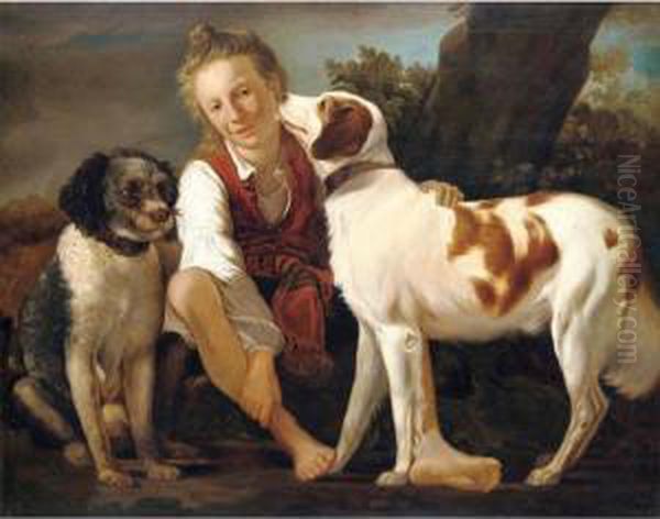 The Faithful Companions Oil Painting by Martin Ferdinand Quadal