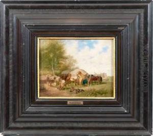 Sommerliches Heerlager Oil Painting by Franz Quaglio