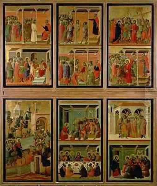 Maesta eleven scenes from the Passion 2 Oil Painting by Buoninsegna Duccio di