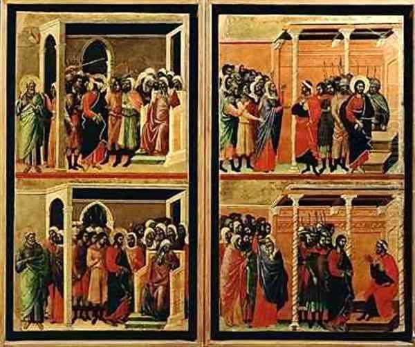 Maesta eleven scenes from the Passion 3 Oil Painting by Buoninsegna Duccio di