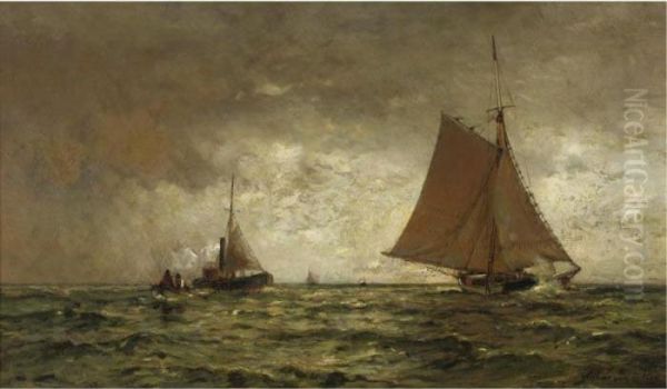 On The High Seas Oil Painting by Arthur Quartley