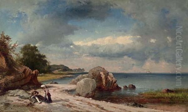 Afternoon On The Shore Oil Painting by Arthur Quartley