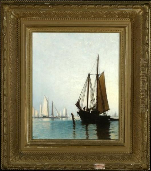 Mackerel Boats Oil Painting by Arthur Quartley