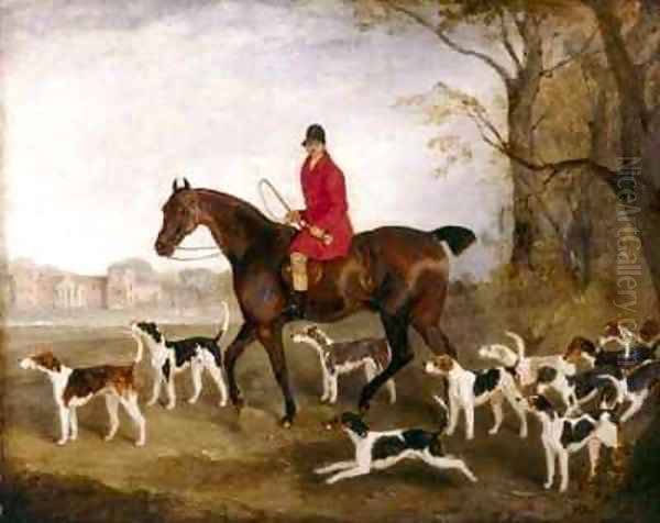 Hunting Scene Oil Painting by Richard Barrett Davis