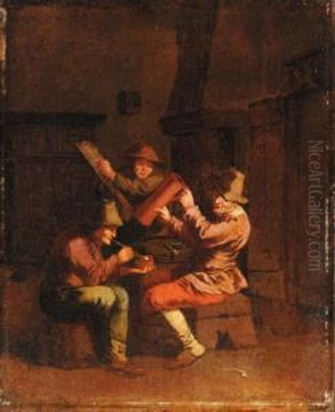 Quast, P.
Peasants Smoking And Drinking In An Interior Oil Painting by Pieter Jansz. Quast