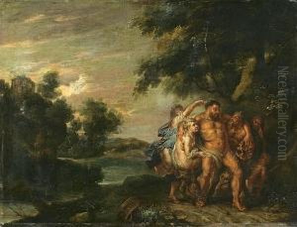 Silenus Oil Painting by Erasmus II Quellin (Quellinus)