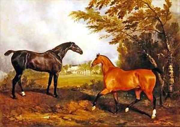 Equestrian Scene Oil Painting by Richard Barrett Davis