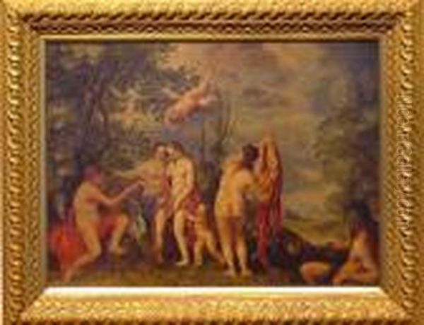 The Judgment Of Paris Oil Painting by Erasmus II Quellin (Quellinus)