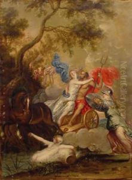 The Rape Of Proserpina Oil Painting by Erasmus II Quellin (Quellinus)