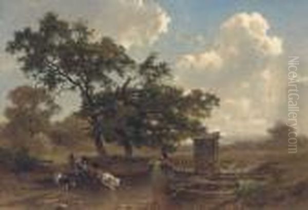 Pastoral Idyll Oil Painting by Joseph Quinaux