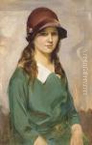 Portrait Of A Young Woman by James Peter Quinn